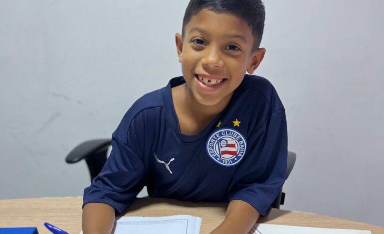 Joia de Itapuã: Renan é o novo reforço da base do Esporte Clube Bahia Sub-8